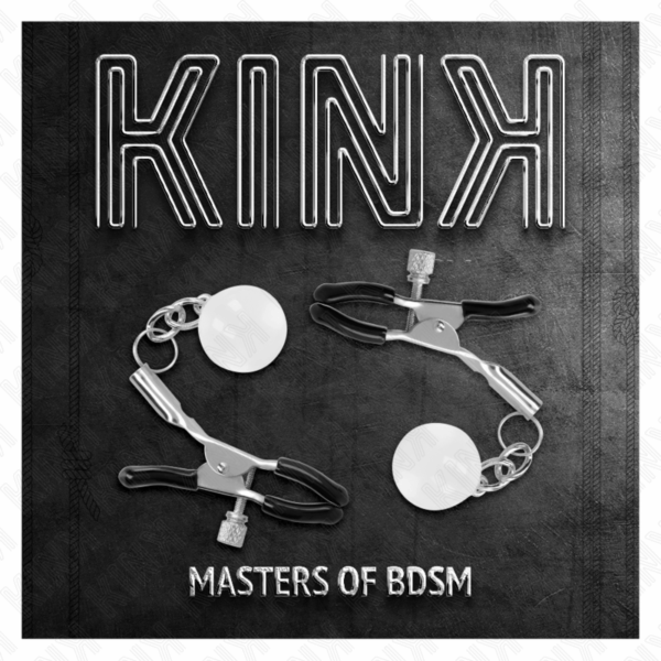 KINK - PINZAS PARA PEZONES PLATEADAS CON COLGANTE DE VIDRIO 6 CM - Imagen 5