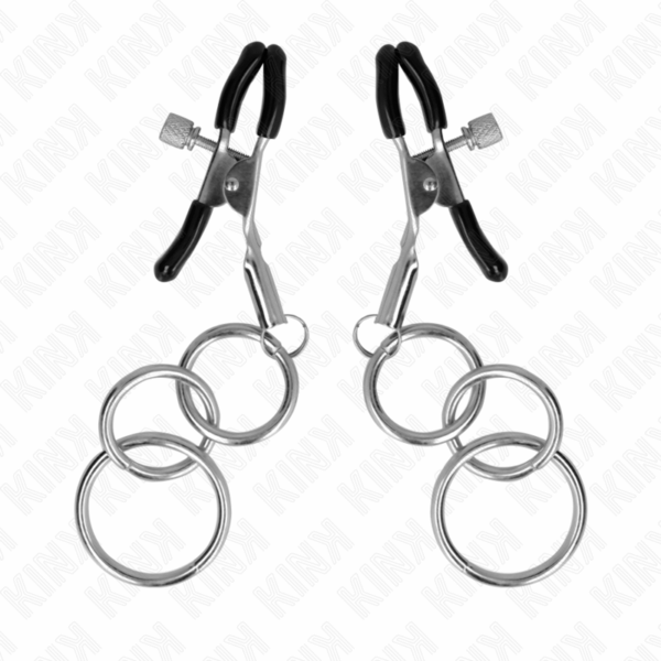KINK - PINZAS PARA PEZONES CON 3 AROS 6 CM - Imagen 2