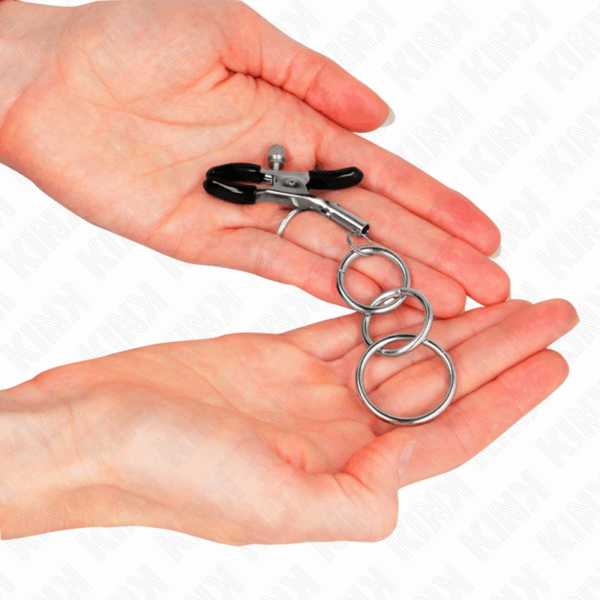 KINK - PINZAS PARA PEZONES CON 3 AROS 6 CM - Imagen 3