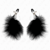 KINK - PINZAS PARA PEZONES CON PLUMA NEGRO 7 CM - Imagen 2