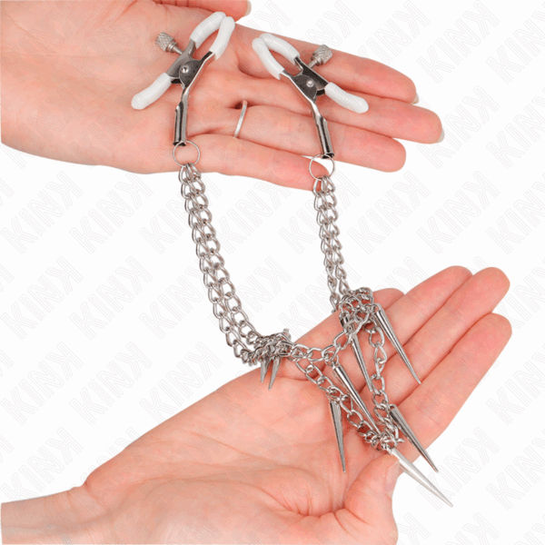 KINK - PINZAS PARA PEZONES CON CADENA DE PÚAS 30 CM - Imagen 3