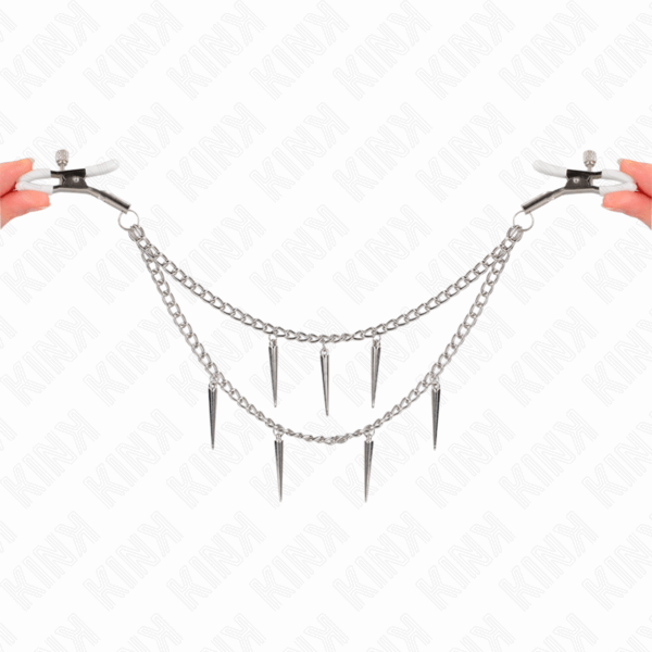 KINK - PINZAS PARA PEZONES CON CADENA DE PÚAS 30 CM - Imagen 4