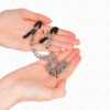 KINK - PINZAS PARA PEZONES CON DOBLE CADENA GRUESA PLATEADO 20/23 CM - Imagen 3