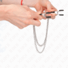 KINK - PINZAS PARA PEZONES CON DOBLE CADENA GRUESA PLATEADO 20/23 CM - Imagen 4