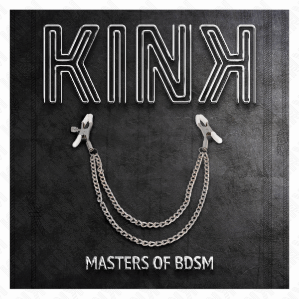 KINK - PINZAS PARA PEZONES CON DOBLE CADENA FINA PLATEADO 20/23 CM - Imagen 5
