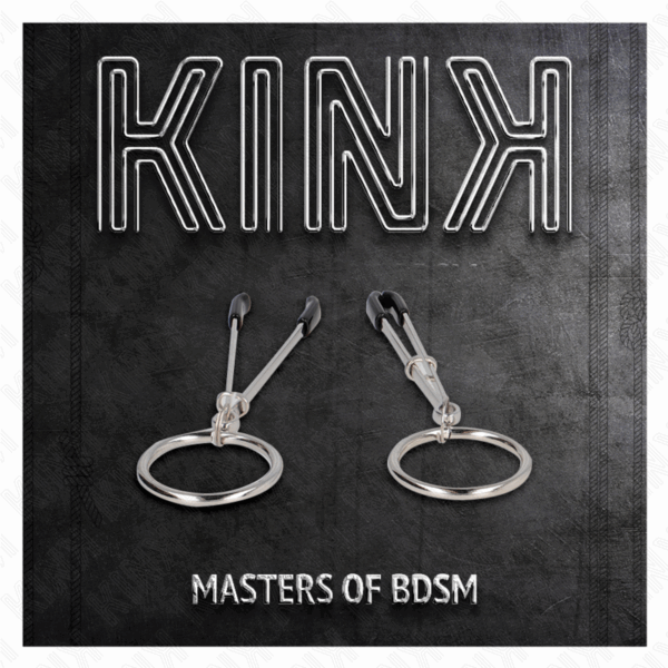 KINK - PINZAS PARA PEZONES FINA CON ARO PLATEADO 7 CM - Imagen 5