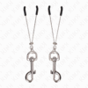 KINK - PINZAS PARA PEZONES FINA CON GANCHO PLATEADO 7 CM