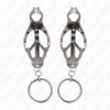 KINK - PINZAS PARA PEZONES ESTILO JAPONÉS CON AROS PLATEADO - Imagen 2