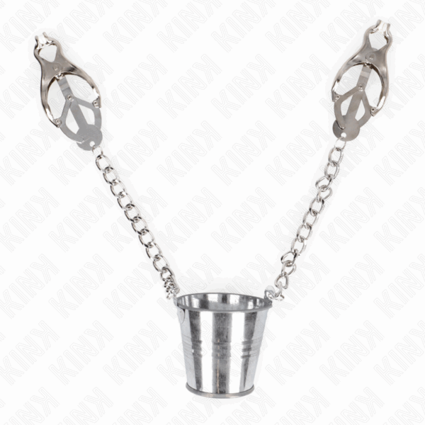 KINK - PINZAS PARA PEZONES CON CUBO PLATEADO - Imagen 2