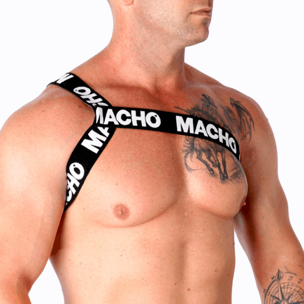 MACHO - ARNÉS ROMANO BLANCO S/M - Imagen 2