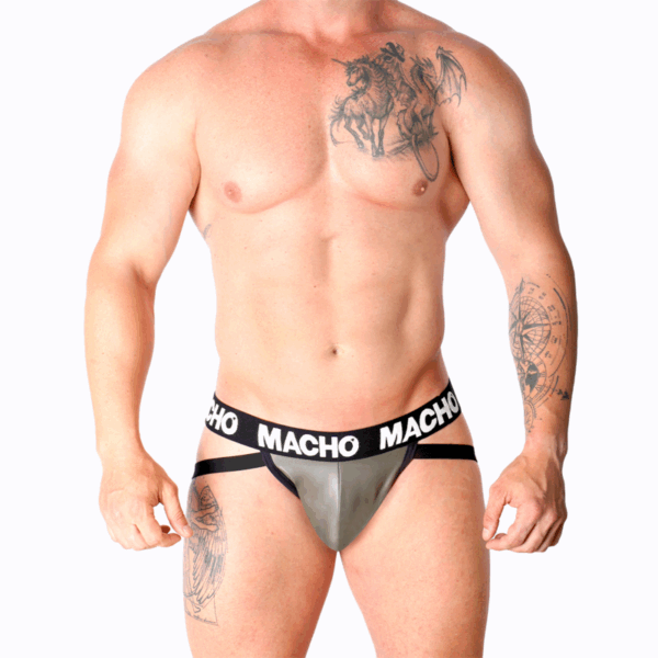 MACHO - MX27GR JOCK CUERO GRIS BEIGE XL - Imagen 5