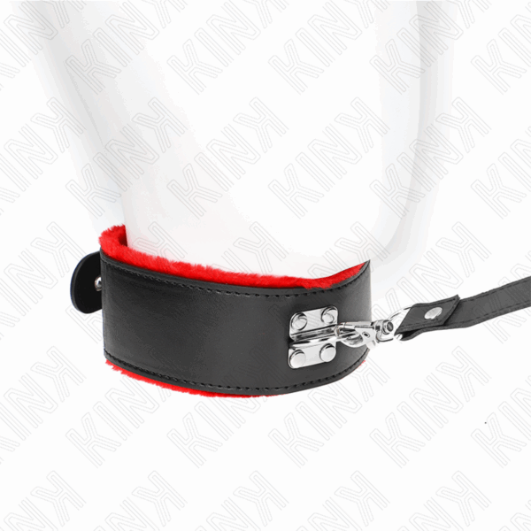 KINK - COLLAR CON CORREA 116 CM DE PIEL ROJO AJUSTABLE 40-48 CM X 6 CM - Imagen 2