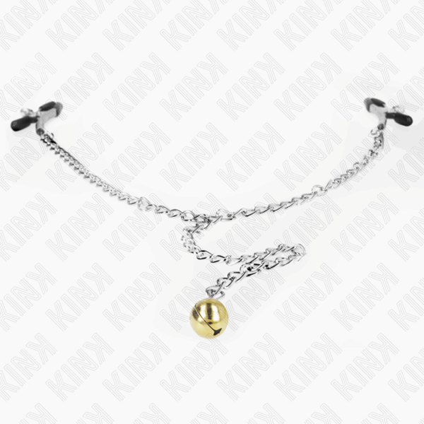 KINK - PINZAS PARA PEZONES CON CAMPANA DORADO Y CADENA 30 CM - Imagen 3