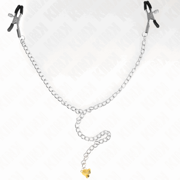 KINK - PINZAS PARA PEZONES CON CAMPANA CASCABEL DORADO Y CADENA 30 CM - Imagen 4