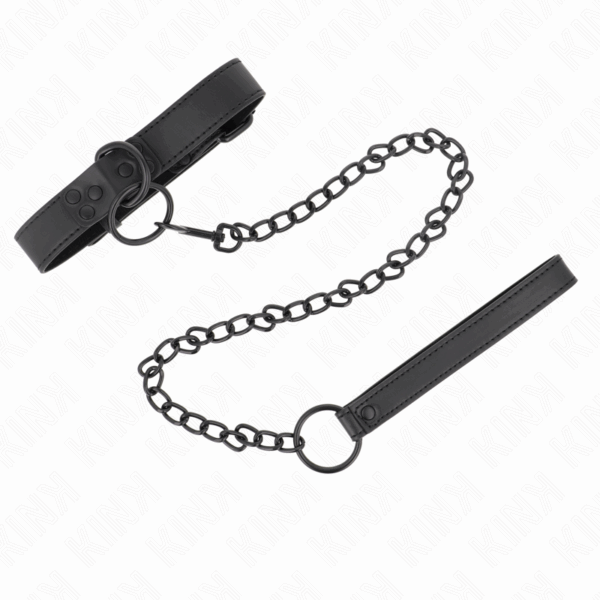KINK - COLLAR CON CORREA 65 CM OSCURO AJUSTABLE 37-54 CM X 3 CM - Imagen 2