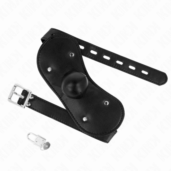 KINK - MÁSCARA BUCAL MORDAZA DE BOLA CON CERRADURA AJUSTABLE 42-60 CM - Imagen 2