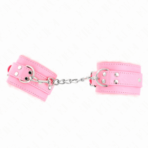 KINK - MUÑEQUERAS FORRADAS ROSA CON CORREA ROSA AJUSTABLE 20-29 CM X 5.5 CM