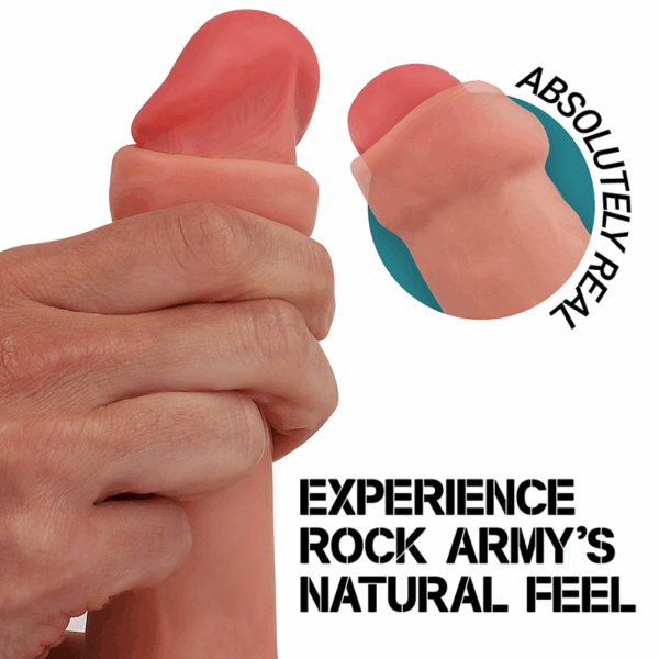 ROCKARMY - FOX DILDO REALISTA DDUAL DENSITY LIQUID SILICONE 19 CM -O- 3.2 CM - Imagen 2