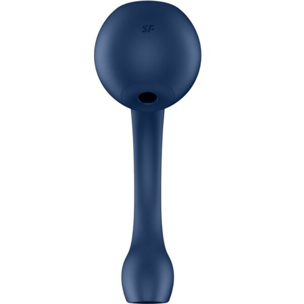 SATISFYER - PRO+ WAVE 4 ESTIMULADOR PUNTO G  AIR PULSE APLICACIÓN GRATUITA AZUL OSCURO - Imagen 3