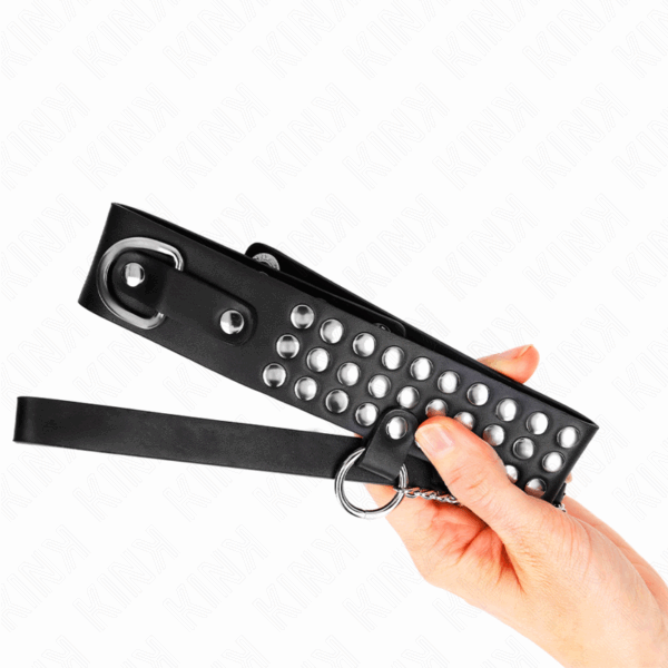 KINK - COLLAR CON CORREA 65 CM CON BRILLOS AJUSTABLE 37-42 CM X 5.3 CM - Imagen 4