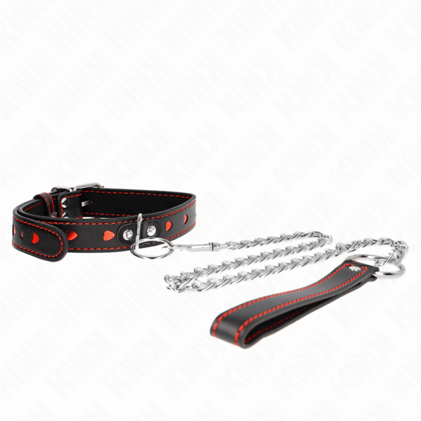 KINK - COLLAR CON CORREA 65 CM DETALLES CORAZÓN 52.5 X 2.5 CM - Imagen 3