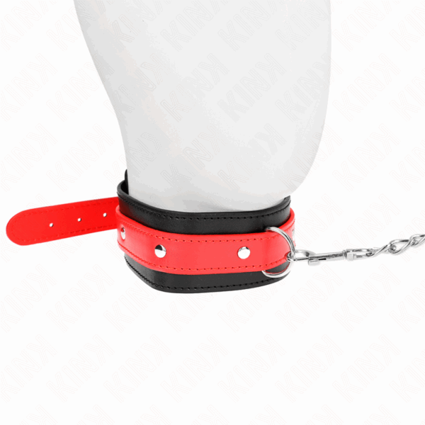 KINK - COLLAR CON CORREA 65 CM ROJO AJUSTABLE 36-43 CM X 5 CM - Imagen 3