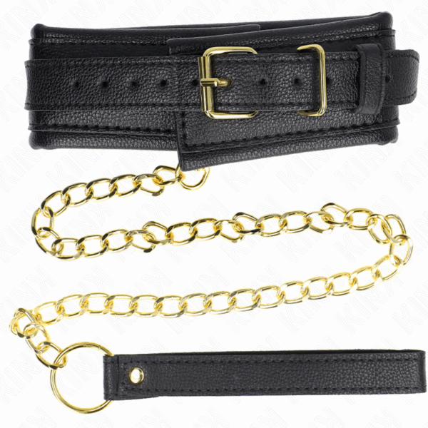 KINK - COLLAR CON CORREA ESPONJA IMITACIÓN CUERO MODELO 1 AJUSTABLE 37-54 CM X 3 CM - Imagen 3