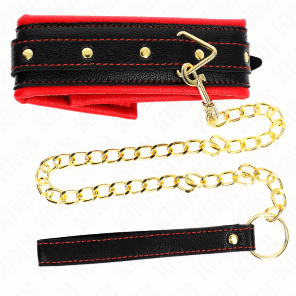 KINK - COLLAR CON CORREA ESPONJA IMITACIÓN CUERO MODELO 2 AJUSTABLE 37-54 CM X 3 CM - Imagen 4