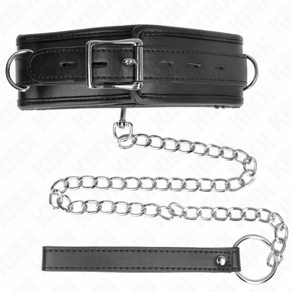 KINK - COLLAR CON CORREA ESPONJA IMITACIÓN CUERO MODELO 3 AJUSTABLE 37-54 CM X 3 CM - Imagen 4