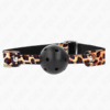 KINK - MORDAZA DE BOLA 4.5 CM TRANSPIRABLE LEOPARDO 65 x 2.5 CM - Imagen 2
