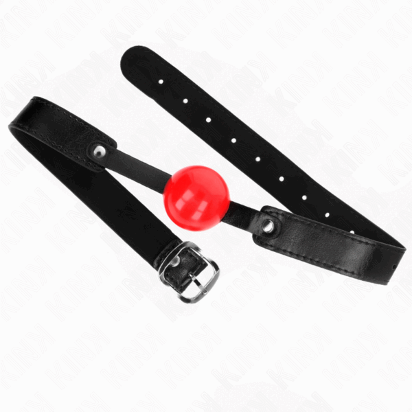 KINK - MORDAZA DE BOLA 4 CM SUAVE DE TPE MODELO 1 66 x 2.5 CM AJUSTABLE 41-61 CM - Imagen 2