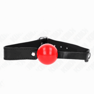 KINK - MORDAZA DE BOLA 4 CM SUAVE DE TPE MODELO 1 66 x 2.5 CM AJUSTABLE 41-61 CM