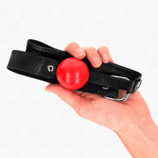 KINK - MORDAZA DE BOLA 4 CM SUAVE DE TPE MODELO 1 66 x 2.5 CM AJUSTABLE 41-61 CM - Imagen 5