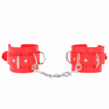 KINK - MUÑEQUERAS CON 3 ANILLAS EN D AJUSTABLE ROJO 17.5-25 CM X 6 CM