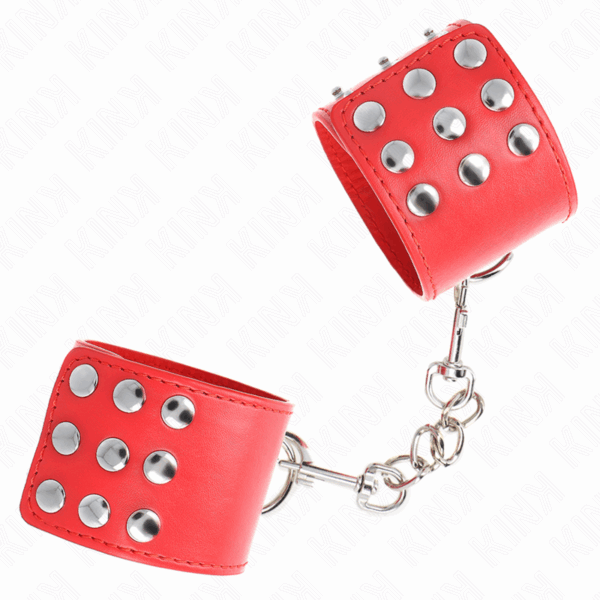 KINK - MUÑEQUERAS CON CIERRE A PRESIÓN AJUSTABLE ROJO 19-24 CM X 5.5 CM - Imagen 2