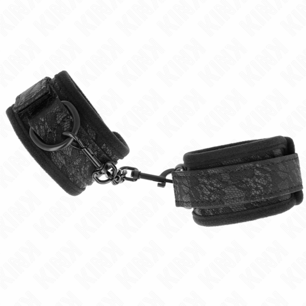 KINK - MUÑEQUERAS DE ENCAJE Y NEOPRENO AJUSTABLE NEGRO 20-29 CM X 5 CM - Imagen 2