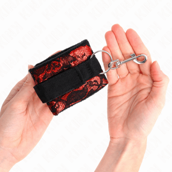 KINK - MUÑEQUERAS DISEÑO ESCÁNDALO ROJO-NEGRO - Imagen 3