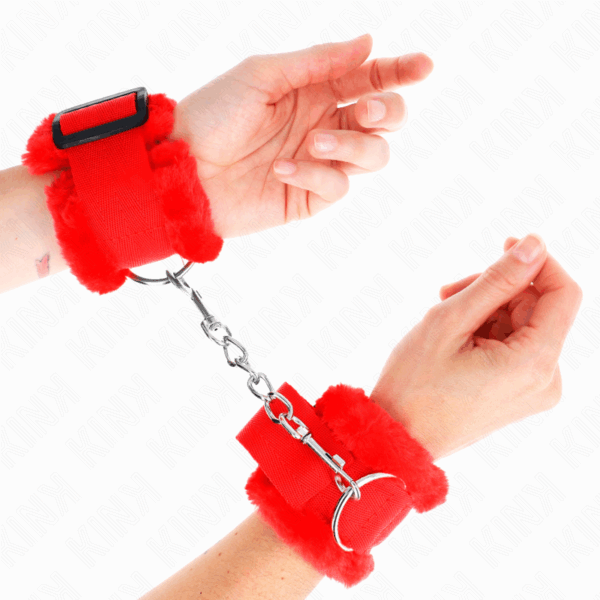 KINK - MUÑEQUERAS FORRADA ROJO AJUSTABLE 17-31 CM X 7 CM - Imagen 4