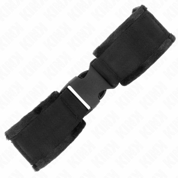 KINK - MUÑEQUERAS NYLON NEGRO MODELO 1 AJUSTABLE 25-35 CM X 6 CM - Imagen 2