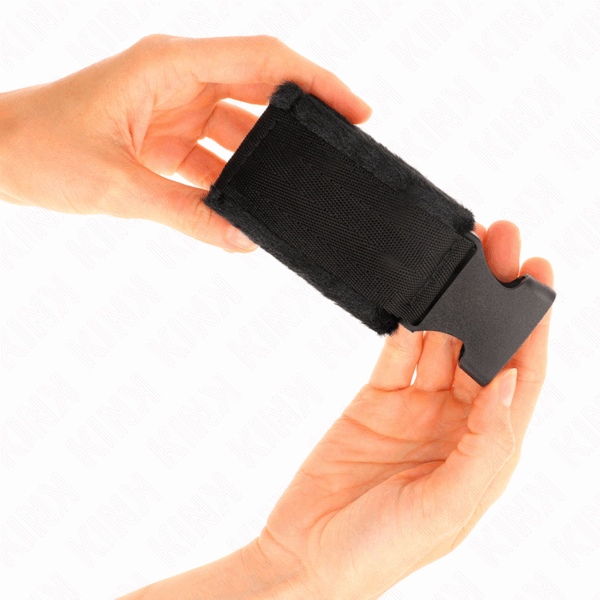 KINK - MUÑEQUERAS NYLON NEGRO MODELO 1 AJUSTABLE 25-35 CM X 6 CM - Imagen 3