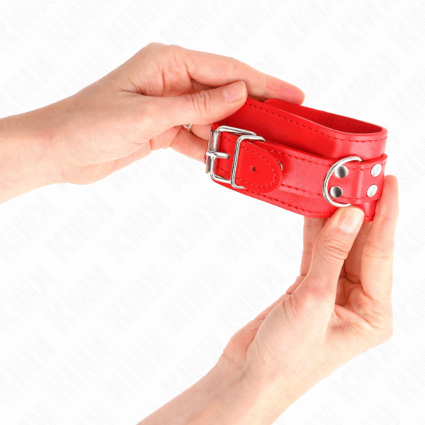 KINK - MUÑEQUERAS SENCILLAS ROJO AJUSTABLE 20-23 CM X 5.5 CM - Imagen 3