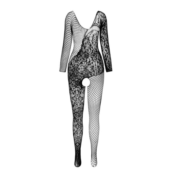 PASSION - BS 107 BODYSTOCKING BLANCO TALLA ÚNICA - Imagen 3