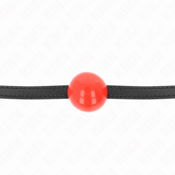 KINK - MORDAZA DE BOLA 4 CM SÓLIDA SIMPLE ROJO 65 x 1.5 CM - Imagen 3