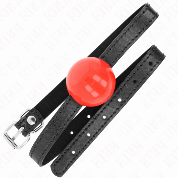 KINK - MORDAZA DE BOLA 4 CM SÓLIDA SIMPLE ROJO 65 x 1.5 CM - Imagen 2