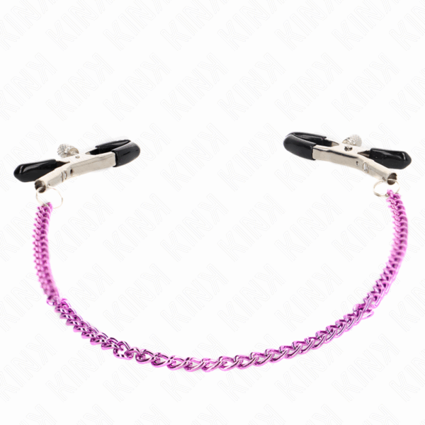 KINK - PINZAS PARA PEZONES CON CADENA VIOLETA 30 CM - Imagen 4