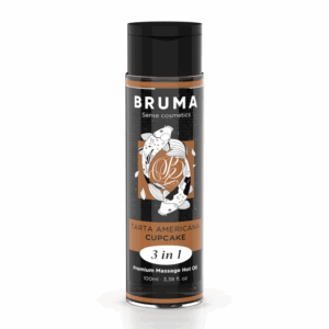 BRUMA - ACEITE DE MASAJE PREMIUM EFECTO CALOR SABOR TARTA AMERICANA 3 EN 1 - 100 ML
