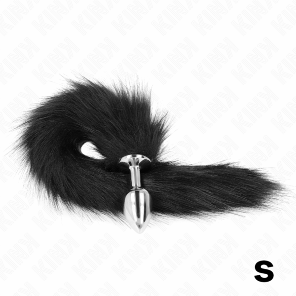 KINK - PLUG ANAL TALLA S 7 X 3 CM CON COLA SINTÉTICA 40 CM NEGRO - Imagen 2