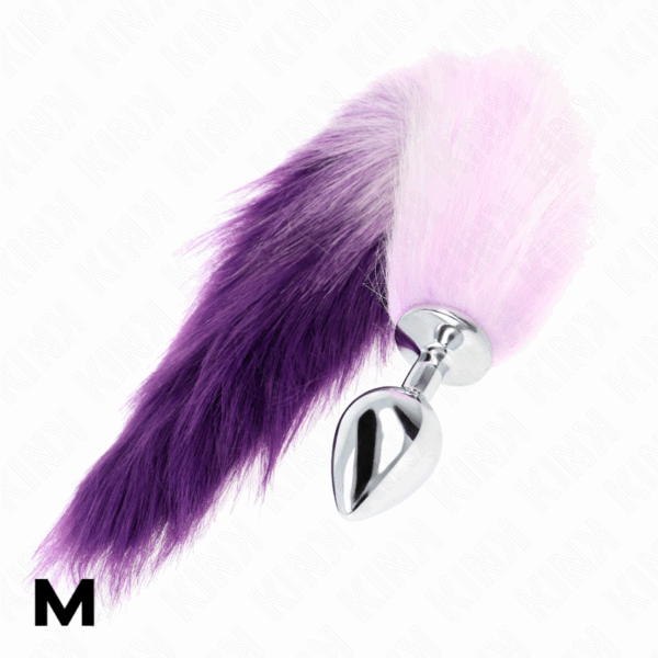 KINK - PLUG ANAL TALLA M 8 X 3.5 CM CON COLA SINTÉTICA 40 CM VIOLETA - Imagen 3