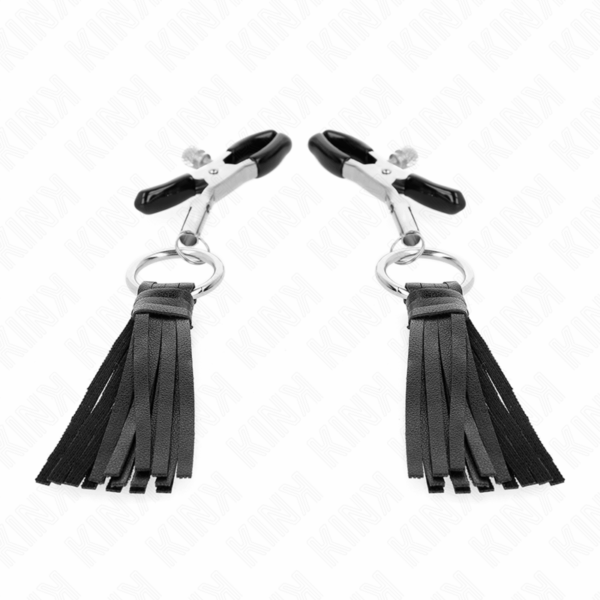 KINK - PINZAS PARA PEZONES CON BORLAS DE POLIPIEL 6 CM