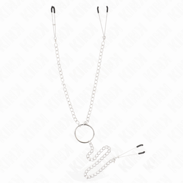 KINK - PINZAS PARA PEZONES Y CLÍTORIS CON CADENA 30 CM MODELO 1